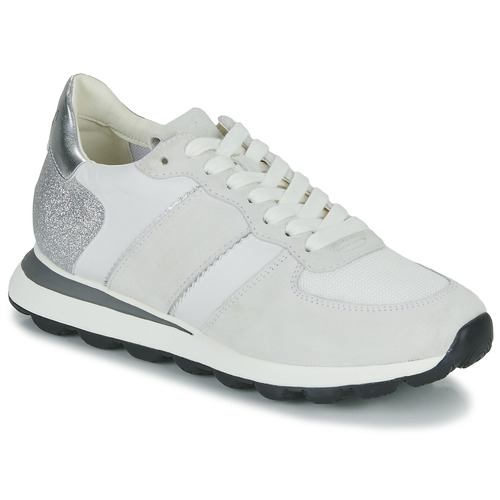 Zapatos Mujer Zapatillas bajas Geox D SPHERICA VSERIES Blanco / Gris / Plata