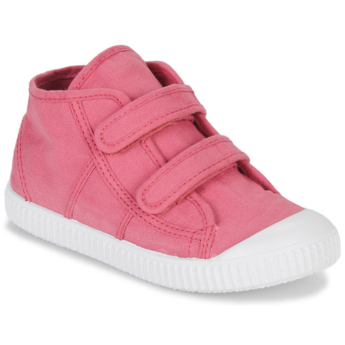 Zapatos Niña Zapatillas altas Victoria BOTIN TIRAS LONA TINT Rosa