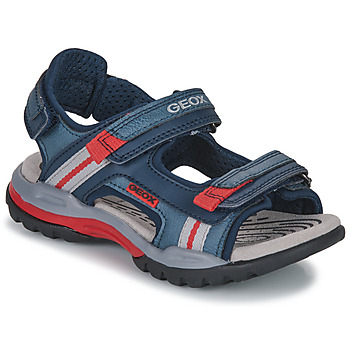 Zapatos Niño Sandalias de deporte Geox J BOREALIS BOY Marino / Rojo