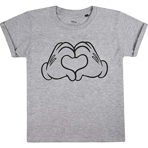 textil Niña Camisetas manga larga Disney Love Hands Gris