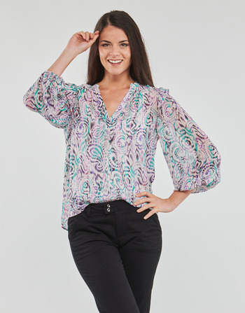 textil Mujer Tops / Blusas Les Petites Bombes ELIXIANE Blanco / Verde / Violeta