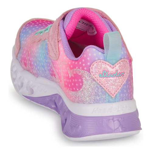 Skechers FLUTTER HEART LIGHTS Pink / Azul / Blanco