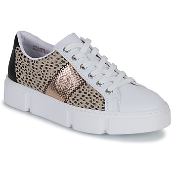 Zapatos Mujer Zapatillas bajas Rieker N5910-90 Blanco / Leopardo