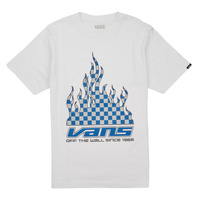 textil Niño Camisetas manga corta Vans REFLECTIVE CHECKERBOARD FLAME SS Blanco