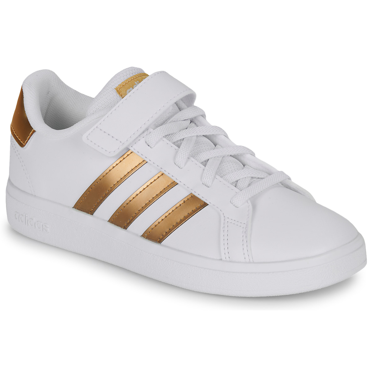 Zapatos Niña Zapatillas bajas Adidas Sportswear GRAND COURT 2.0 EL Blanco / Oro