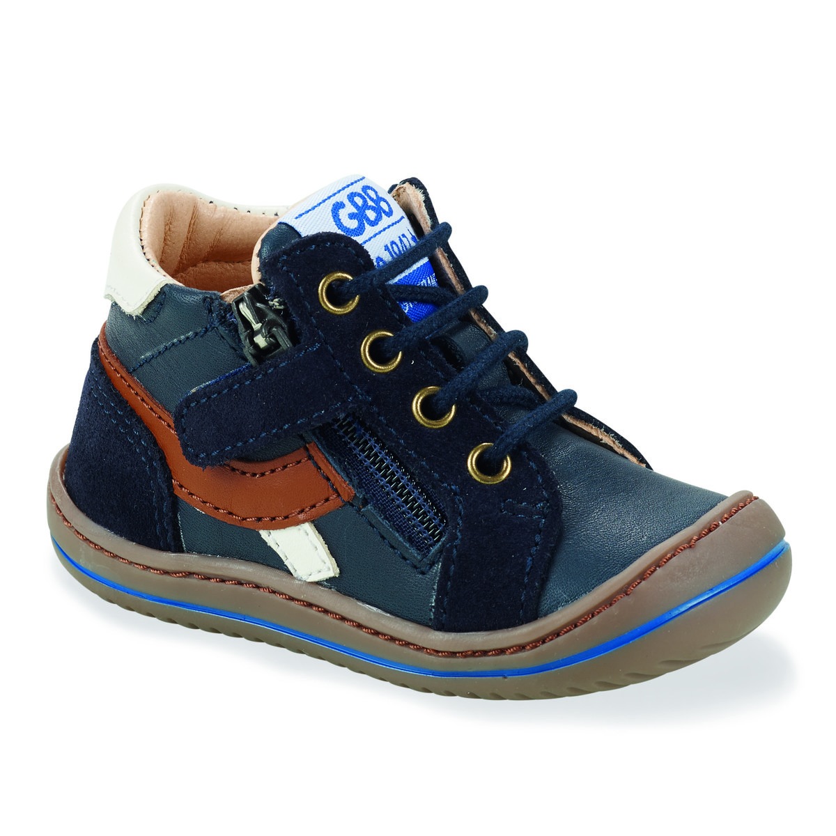 Zapatos Niño Zapatillas altas GBB FLEXOO ZIPOU Azul