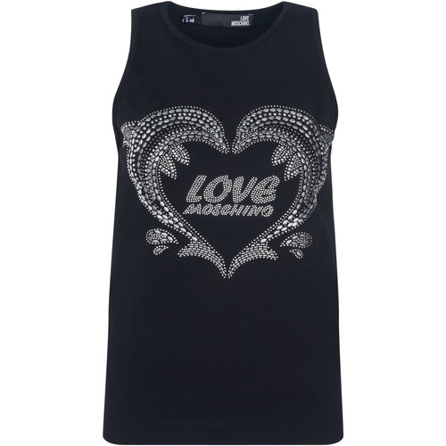 textil Mujer Camisetas sin mangas Love Moschino W4H2602M3876 Negro