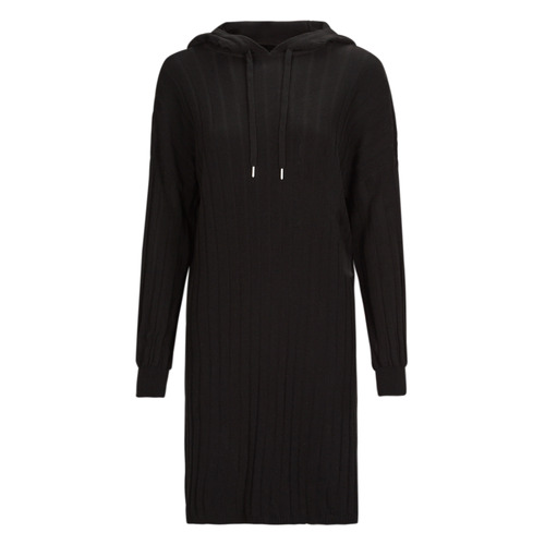 textil Mujer Vestidos cortos Only ONLTESSA CAREY L/S HOOD DRESS NCA KNT Negro