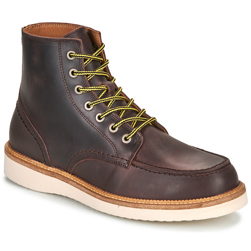 Zapatos Hombre Botas de caña baja Selected SLHTEO NEW LEATHER MOC-TOE BOOT Marrón