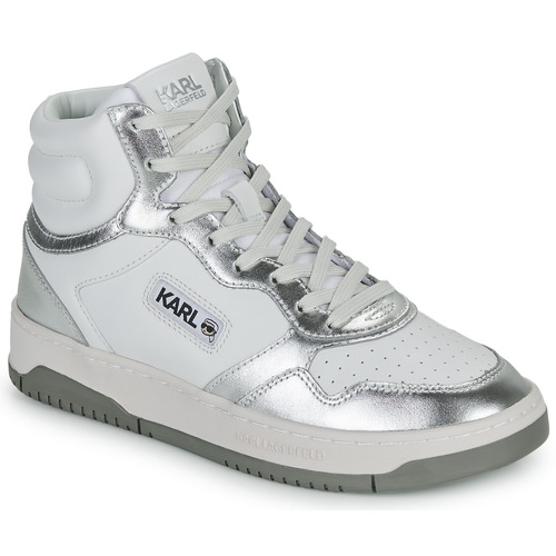 Zapatos Mujer Zapatillas altas Karl Lagerfeld KREW KC Kollar Mid Boot Blanco / Plata