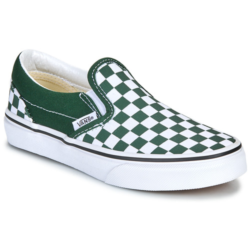 Zapatos Niños Slip on Vans UY Classic Slip-On Verde / Blanco