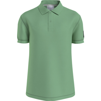 textil Hombre Polos manga corta Calvin Klein Jeans POLO MONOLOGO BADGE  HOMBRE Verde