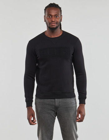 textil Hombre Sudaderas Guess BEAU CN SWEATSHIRT Negro