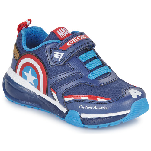 Zapatos Niño Zapatillas bajas Geox J BAYONYC BOY C Azul / Rojo