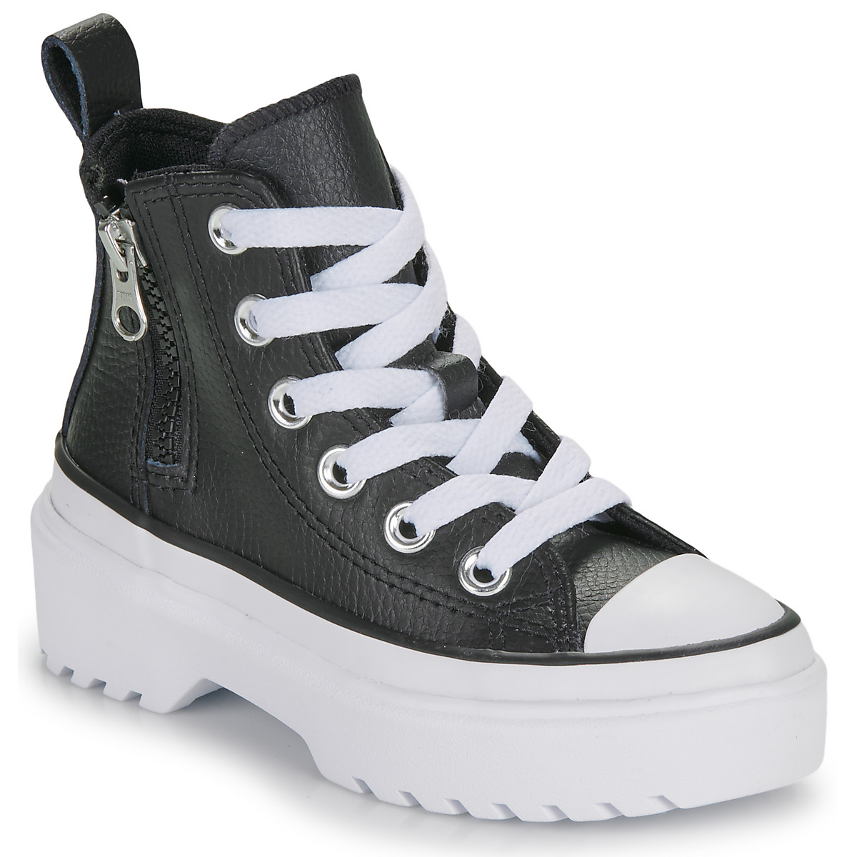 Zapatos Niña Zapatillas altas Converse CHUCK TAYLOR ALL STAR LUGGED LIFT PLATFORM LEATHER Negro