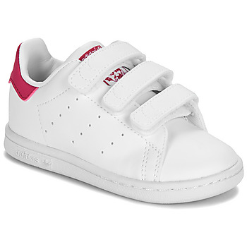 Zapatos Niña Zapatillas bajas adidas Originals STAN SMITH CF I Blanco / Rosa