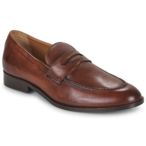 Zapatos Hombre Mocasín Pellet ANTON Vacuno / Liso / Cepillado / Cognac