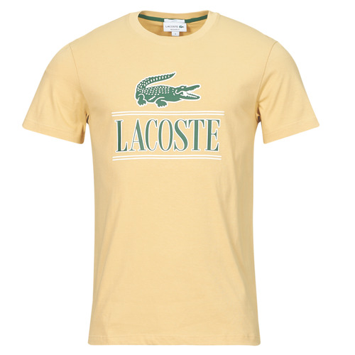 textil Hombre Camisetas manga corta Lacoste TH1218 Beige