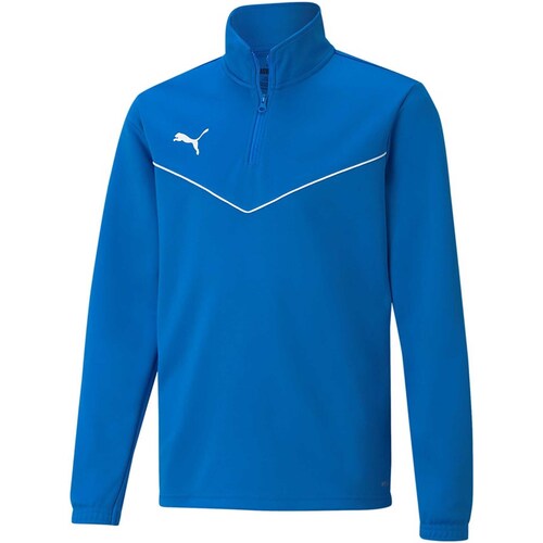 textil Niños Polaire Puma Teamrise 1/4 Zip Top Jr Azul