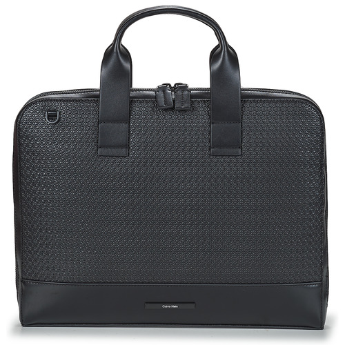 Bolsos Hombre Maletín / Portadocumentos Calvin Klein Jeans MODERN BAR SLIM LAPTOP BAG MONO Negro