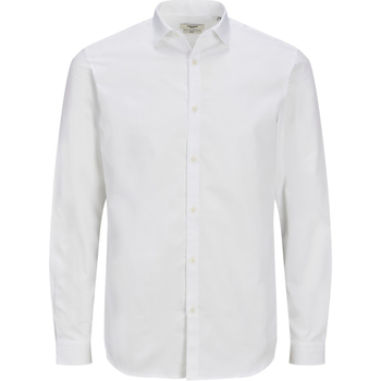 textil Hombre Camisas manga larga Jack & Jones 12201905 JPRBLACARDIFF SHIRT LS NOOS WHITE Blanco