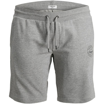 textil Hombre Shorts / Bermudas Jack & Jones 12229945 JPSTSHARK SWEAT SHORTS AT PLS LIGHT GREY MELANGE Gris