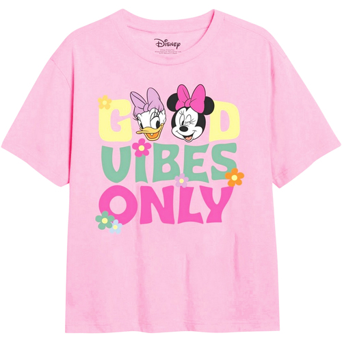 textil Niña Camisetas manga larga Disney Good Vibes Only Rojo