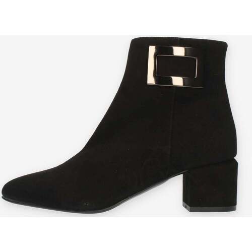 Zapatos Mujer Botas de caña baja Albano 2586-CAMOSCIO-NERO Negro