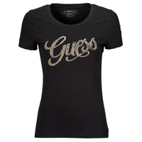 textil Mujer Camisetas manga corta Guess GUESS SCRIPT Negro