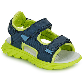 Zapatos Niño Sandalias Geox J SANDAL AIRADYUM BO Marino / Verde