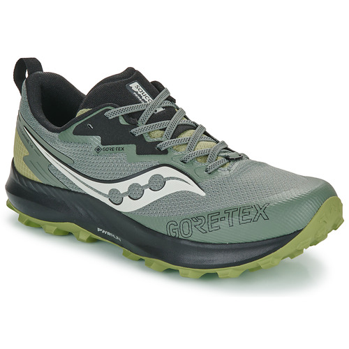 Zapatos Hombre Zapatillas bajas Saucony Peregrine14 GTX - Men Gris / Negro / Verde