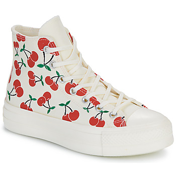 Zapatos Mujer Zapatillas altas Converse CHUCK TAYLOR ALL STAR LIFT Blanco / Rojo