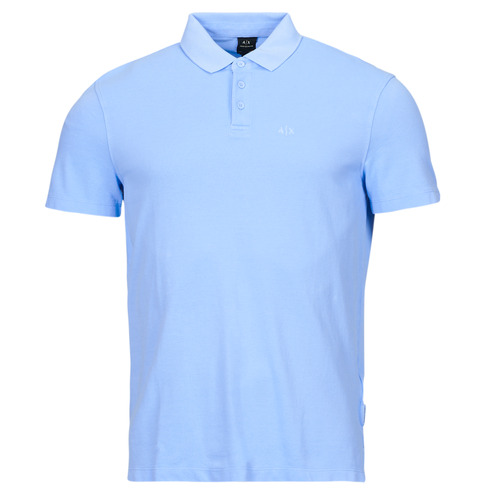 textil Hombre Polos manga corta Armani Exchange 3DZFAB Azul / Celeste