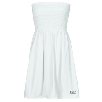 textil Mujer Vestidos cortos Emporio Armani EA7 ROBE SMOCK Blanco