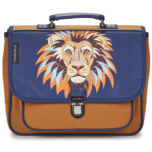 Bolsos Niño Cartable CARAMEL & CIE CARTABLE 32 CM SIMBA Marino / Marrón