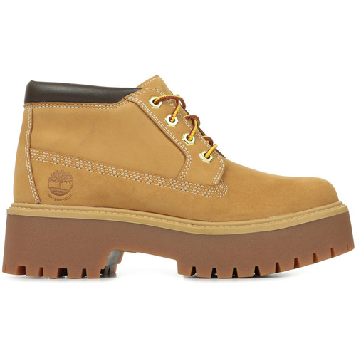 Zapatos Mujer Botas de caña baja Timberland Stone Street Mid Lace Marrón