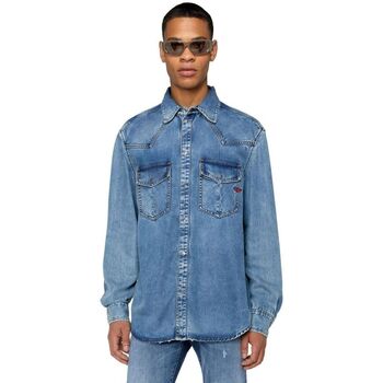 textil Hombre Camisas manga larga Diesel A03519-068ED D-OCEAN-01 Azul