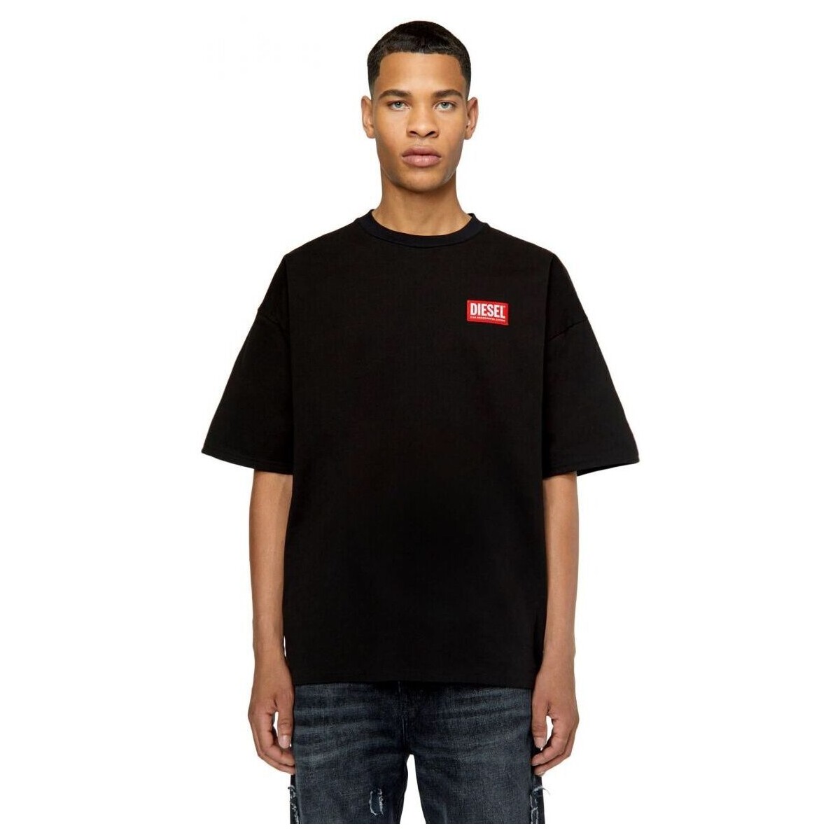 textil Hombre Tops y Camisetas Diesel A11593 0NIAR T-NLABEL-L1-9XX Negro