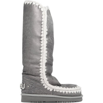 Zapatos Mujer Botas Mou FW101052B ESKIMO 40 RHINESTONES LOGO SSIL Plata