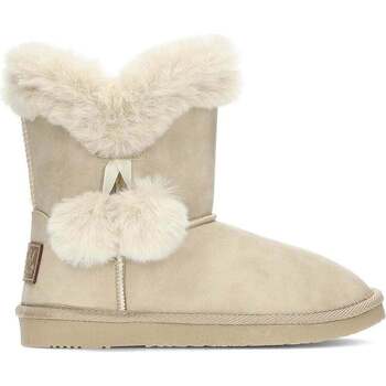 Zapatos Niña Botines Conguitos AUSTRALIANA  BREAKWALK FUR POMPOM Beige