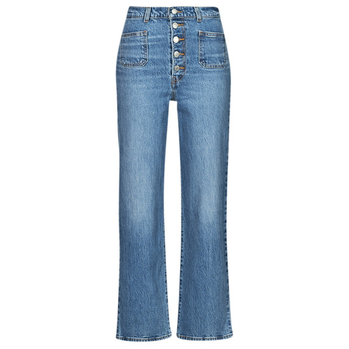 textil Mujer Vaqueros rectos Levi's RIBCAGE PATCH POCKET Azul