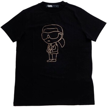 textil Hombre Camisetas manga corta Karl Lagerfeld - Camiseta con Logo Negro