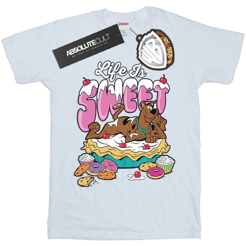 textil Hombre Camisetas manga larga Scooby Doo Life Is Sweet Blanco