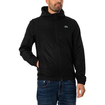 textil Hombre Chaquetas de deporte Lacoste Chaqueta Con Capucha Y Cremallera De Fibra Reciclada Negro