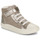 Zapatos Niña Zapatillas altas Geox J GISLI GIRL Beige / Oro