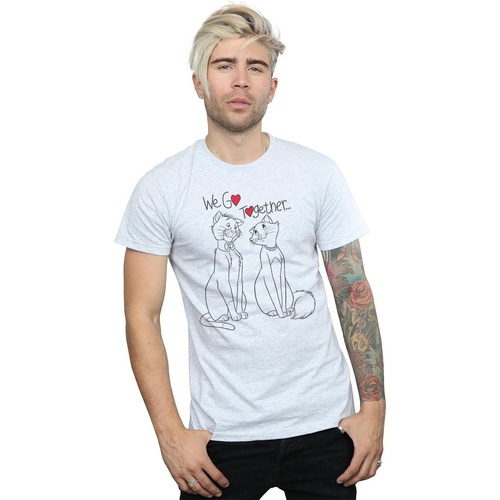 textil Hombre Camisetas manga larga Disney Aristocats We Go Together Gris