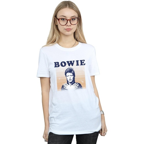 textil Mujer Camisetas manga larga David Bowie BI18951 Blanco