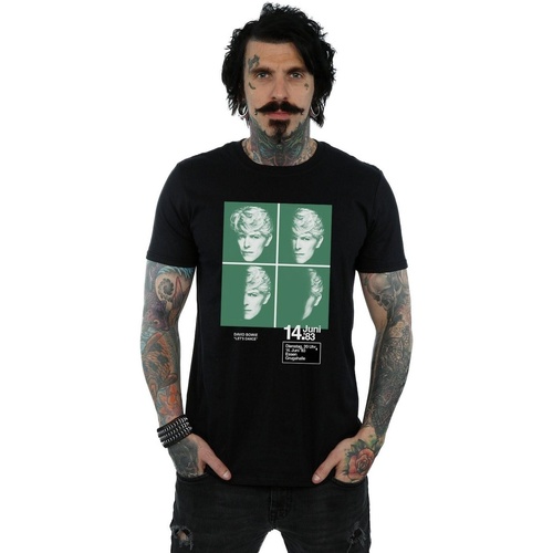 textil Hombre Camisetas manga larga David Bowie 1983 Negro