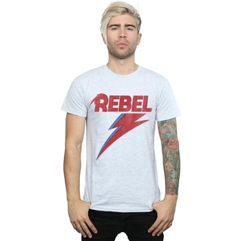 textil Hombre Camisetas manga larga David Bowie BI21114 Gris