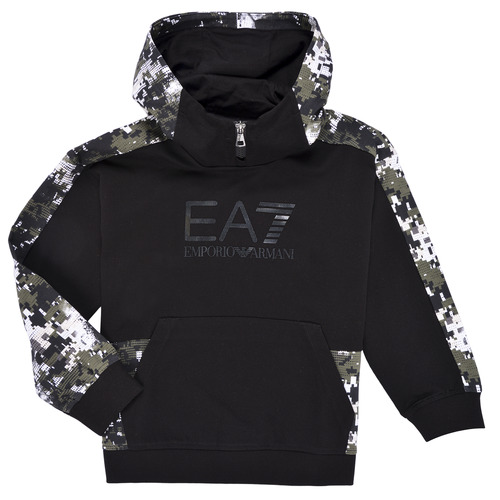 textil Niño Sudaderas Emporio Armani EA7 VISIBILITY SWEATSHIRT Negro / Camuflaje